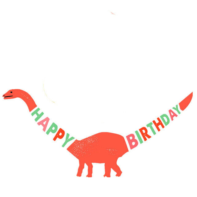 Dinosaur Happy Birthday Banner Hanging Bunting Party Decoration Garland Banners