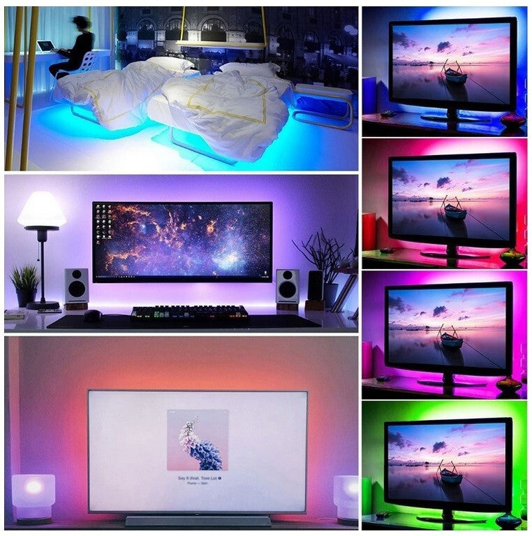 LED Strip APP Bluetooth 5050 RGB Lights 10/20m Colour Changing Tape Cabinet Kitchen TV UK