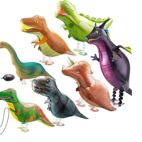 Dinosaurs Balloons Animals Airwalker Foil Helium Kids Fun Parties Jungle