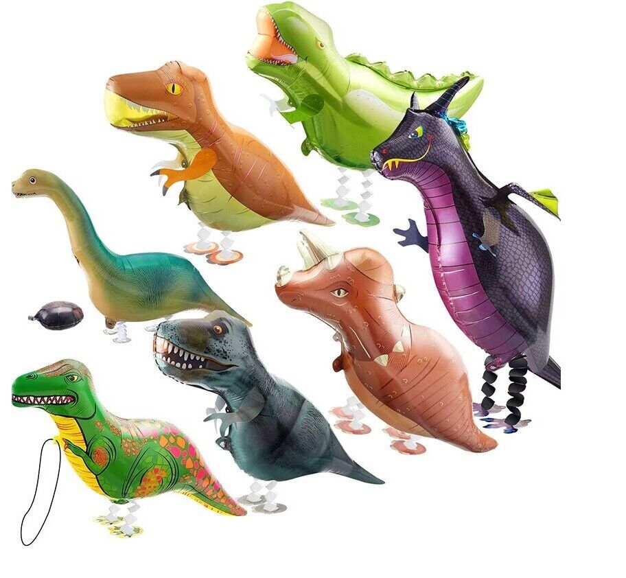 Dinosaurs Balloons Animals Airwalker Foil Helium Kids Fun Parties Jungle