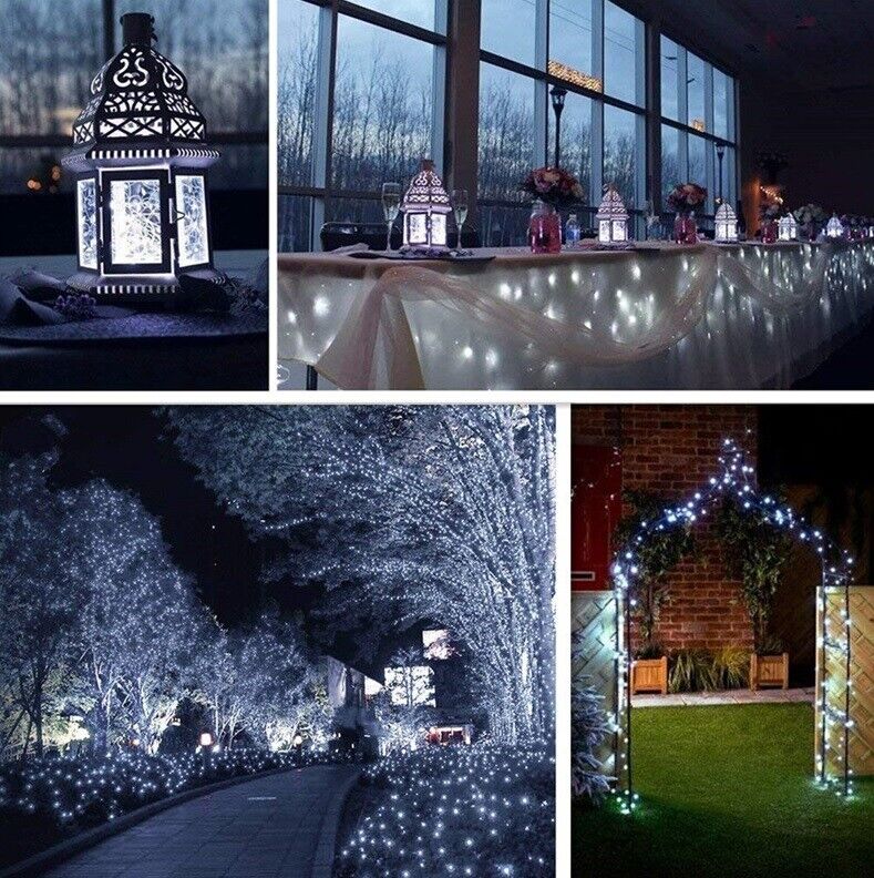 Solar LED Lights Waterproof Copper String Fairy Christmas Wedding Party Garden