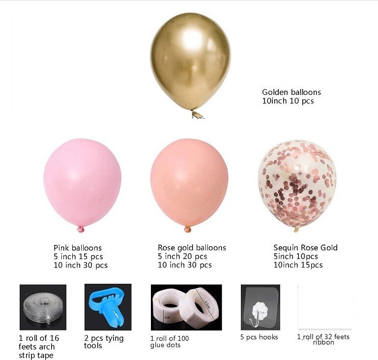 Garland Balloons Arch Set Pink Kit Birthday Wedding Party Baby Shower Wedding