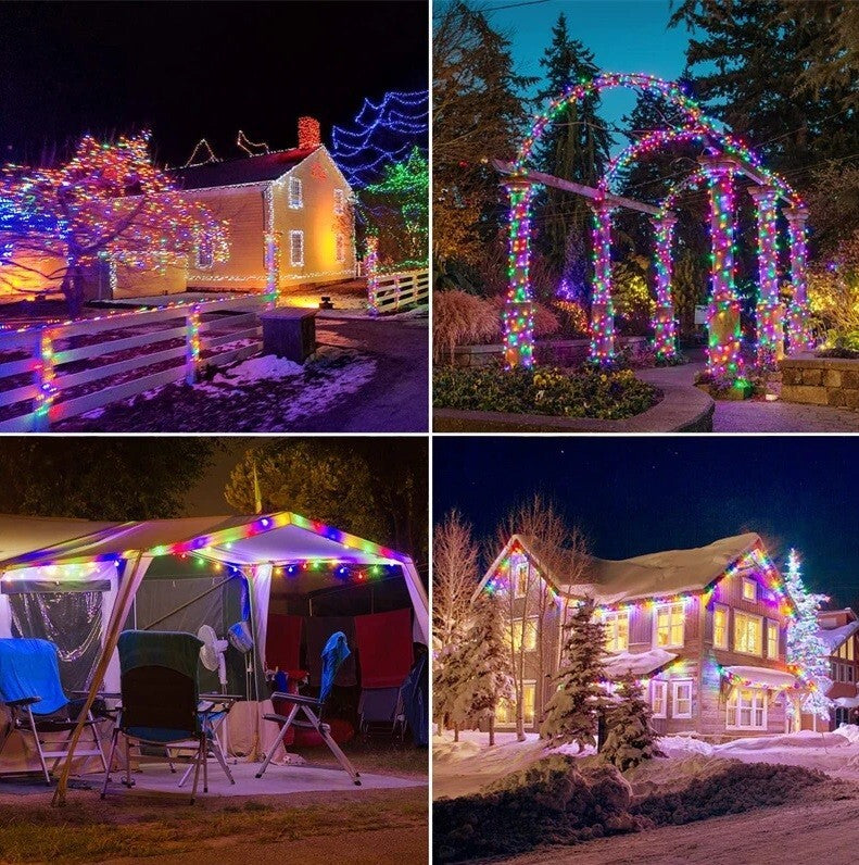 Solar LED Lights Waterproof Copper String Fairy Christmas Wedding Party Garden
