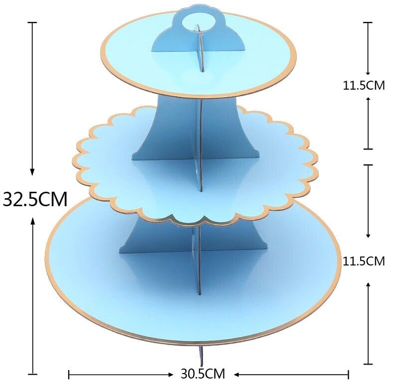 3 Tiers Cupcake Stand Paper Cake Holder Platter Wedding Decorations Birthday Fun