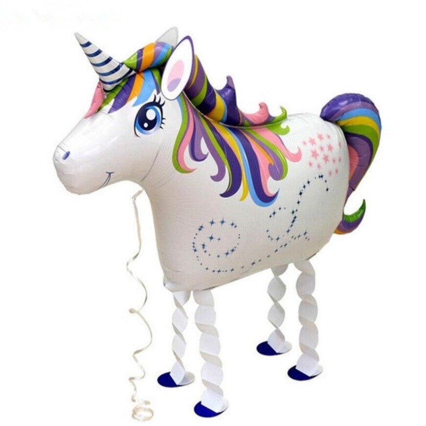 Unicorn Balloon  Walking Pet Animal Airwalker Foil Helium Kids Fun Parties Toys
