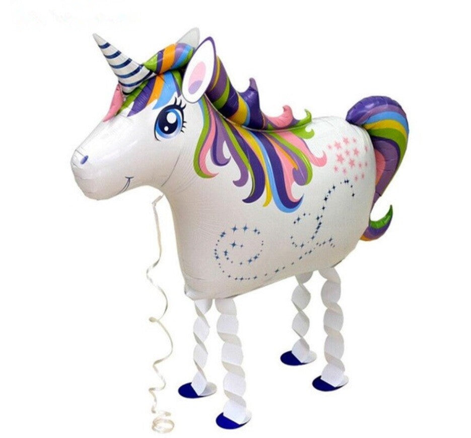 Unicorn Balloon  Walking Pet Animal Airwalker Foil Helium Kids Fun Parties Toys