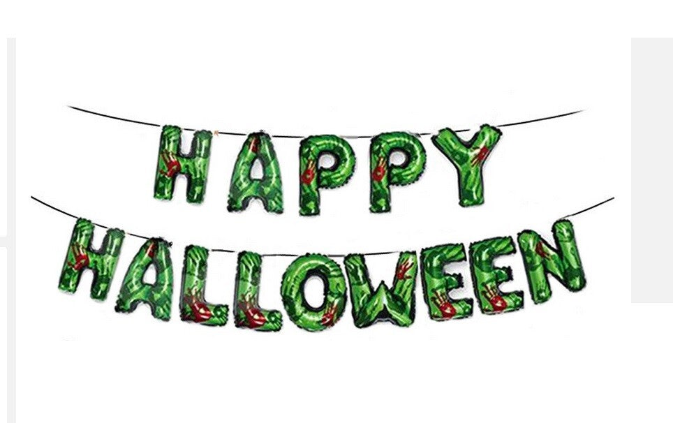 Happy Halloween Balloon Foil Air Banner Party Decoration 14 Letters Fun 16"