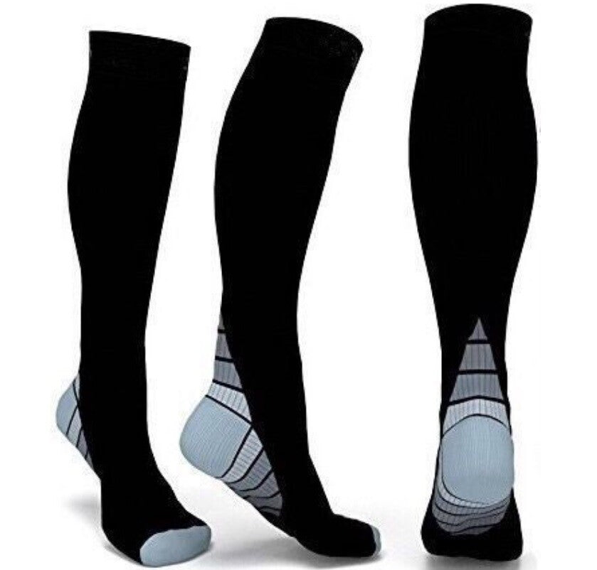 Compression Socks Unisex Anti Fatigue Medical Travel Sports Pain Relief Vein UK