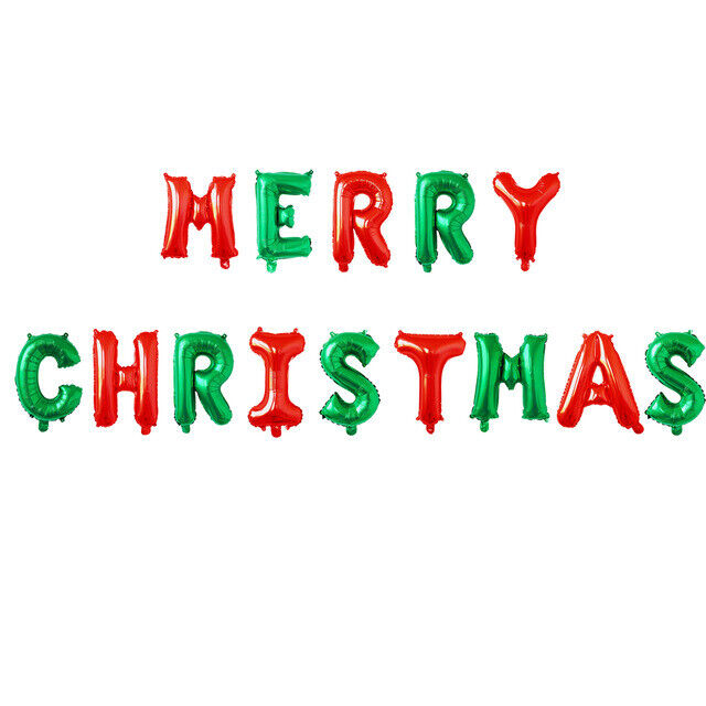 Merry Christmas Balloons Huge Xmas Tree Snowman Deer Foil Helium Party Children