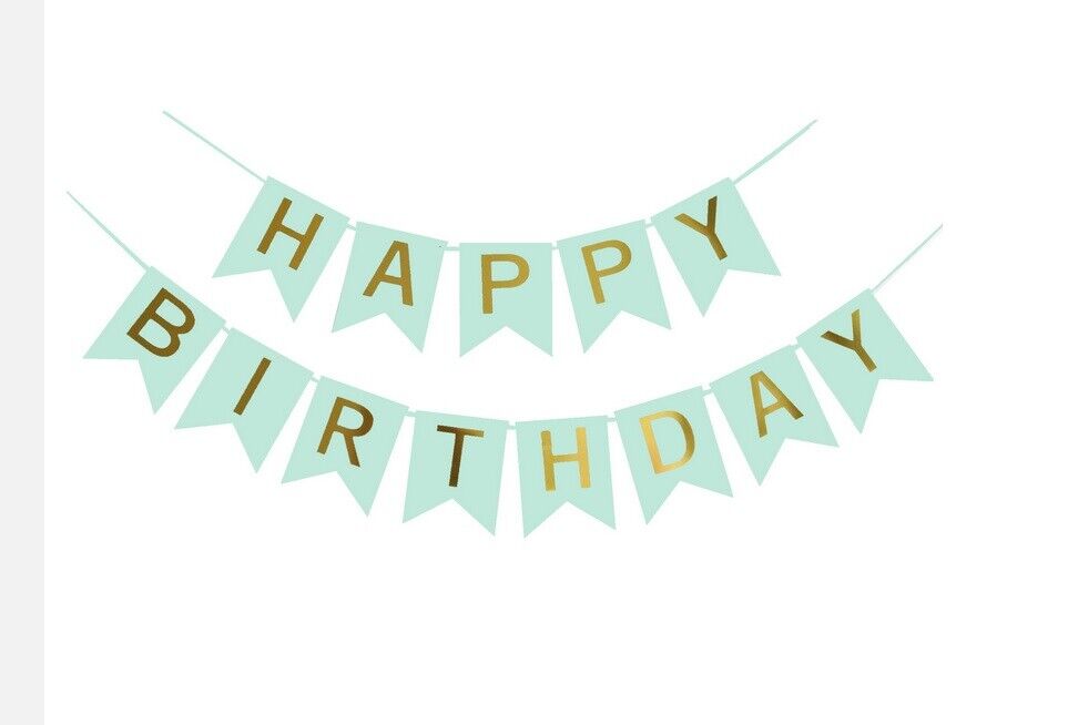 Happy Birthday Bunting Banner Party Hanging Letters Cardboard Garland Fun Deco