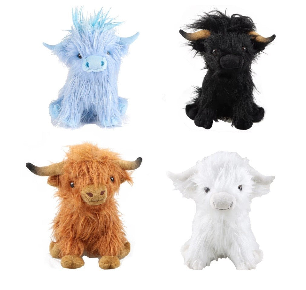 Clever Highland  Soft Cow Coo Cuddly Toy Plush Stuffed Scottish Scotland Gift UK