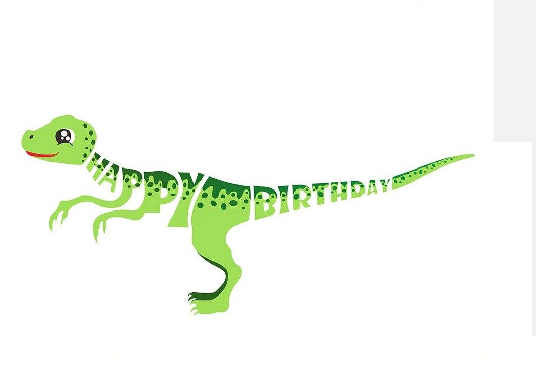 Dinosaur Happy Birthday Banner Hanging Bunting Party Decoration Garland Banners