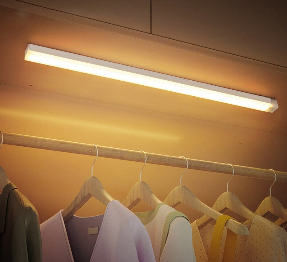 LED Wireless Rechargeable Light PIR Motion Sensor Strip Cabinet Closet Lamp DIY