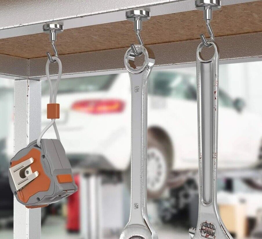 Magnetic Hooks Strong 10x Magnet Hanger Hold Neodymium Hook Heavy Duty Kitchen
