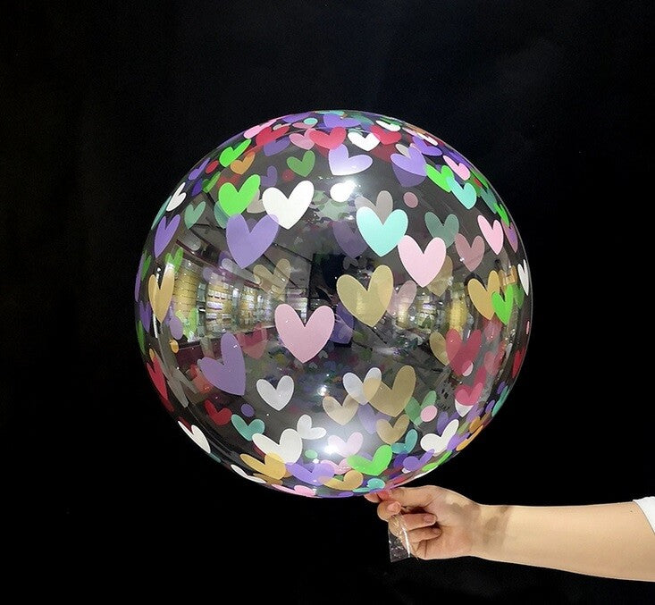 Bobo Balloon Clear 20” Transparent Printed Helium Air Bubble Party Baby Birthday