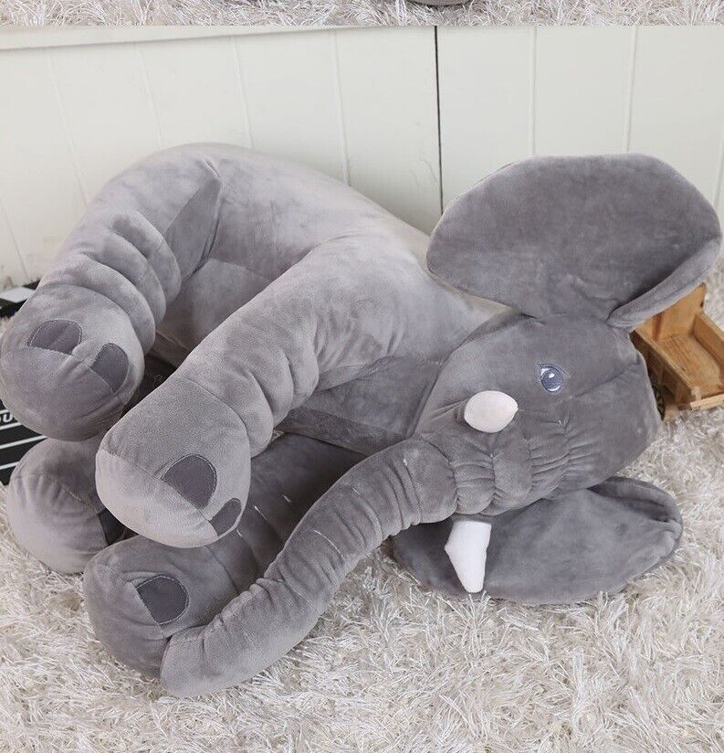 Elephant Toy Plush Pillow Cushion Animal Pet Stuffed Kids Soft 30cm Fun Birthday