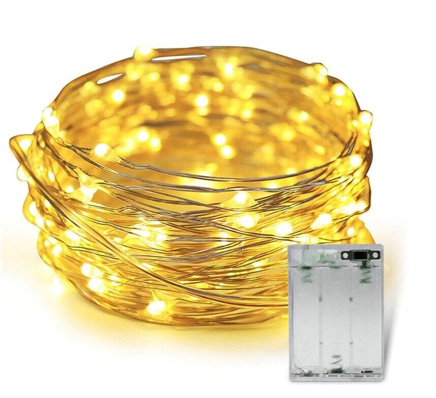 Battery Operated LED Fairy Lights, 2M 3M 5M 10M Xmas String Lights Party Wedding