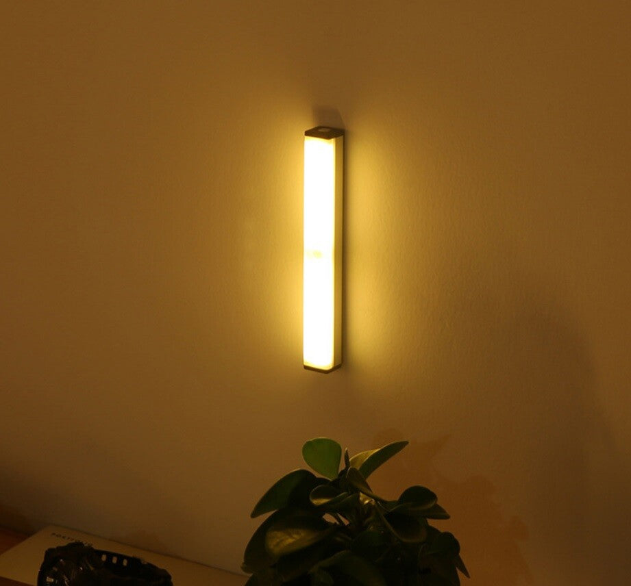 LED Wireless Rechargeable Light PIR Motion Sensor Strip Cabinet Closet Lamp DIY