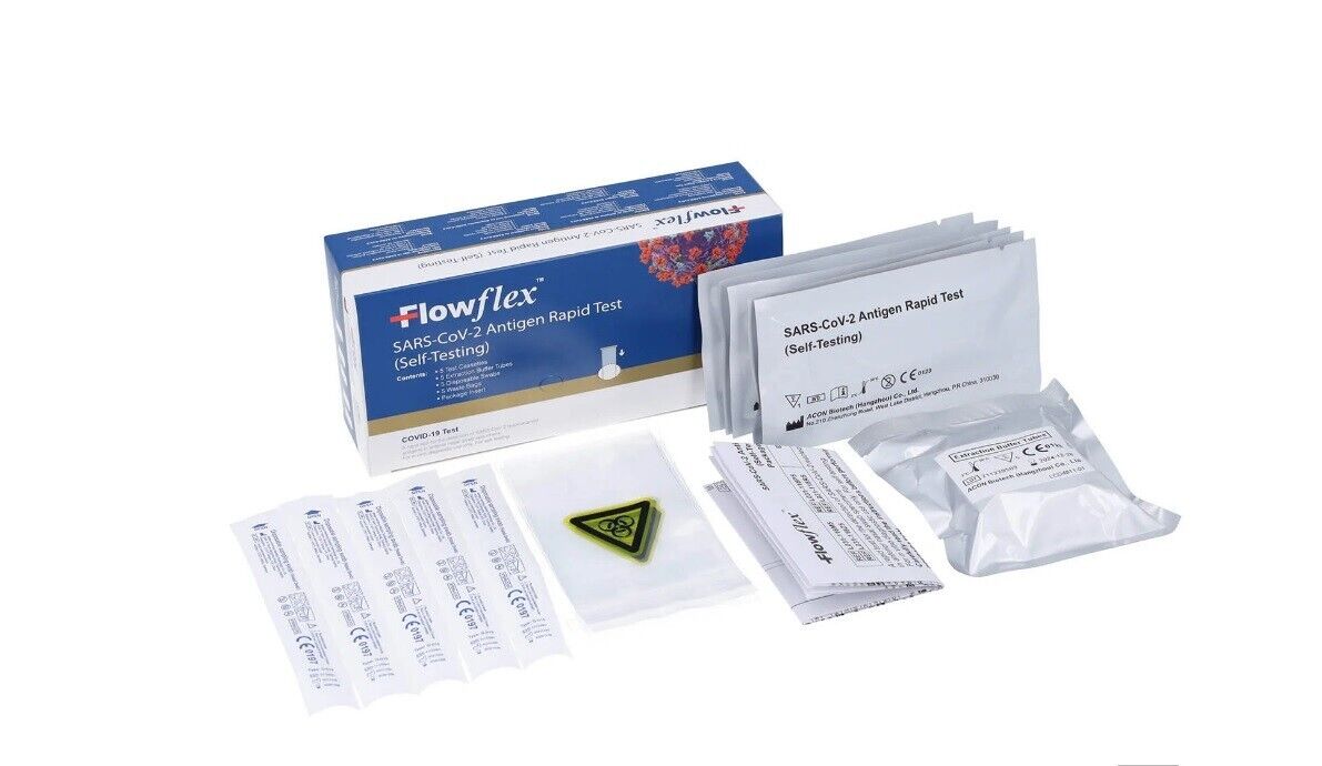 Flowflex 10 x July 2026 Antigen Rapid Lateral Flow Covid 19 Test Home Testing