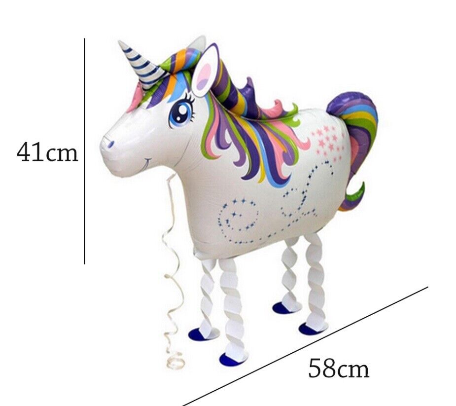 Unicorn Balloon  Walking Pet Animal Airwalker Foil Helium Kids Fun Parties Toys
