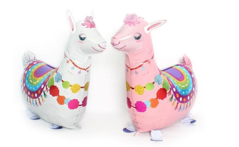 Llama Alpaca Balloon Walking Pet Animal Airwalker Foil Helium Kids Fun Parties