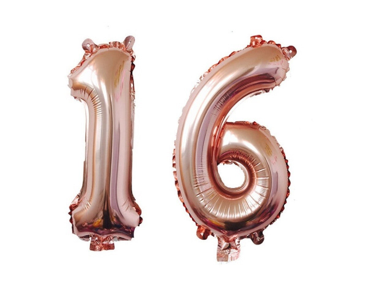 Happy Birthday Balloons Rose Gold Foil Number 16th 18th 21st 30th 40th 50th 60th
