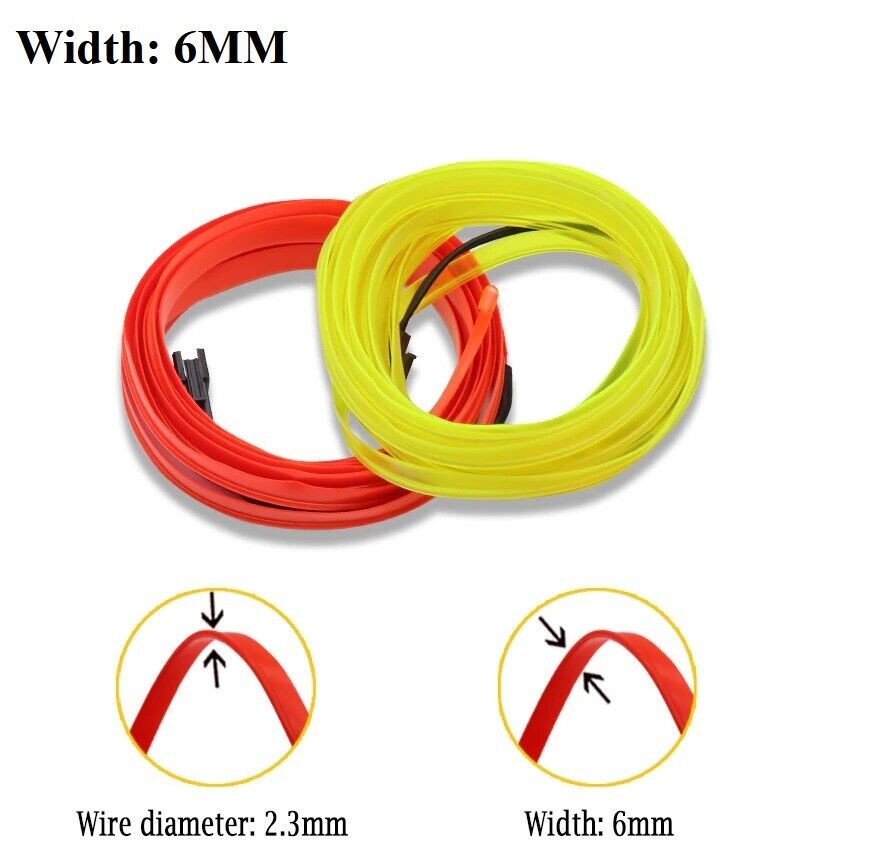 Car LED Strip Neon Rope EL Wire Flexible String Glow Light 5m DIY Lighting USB