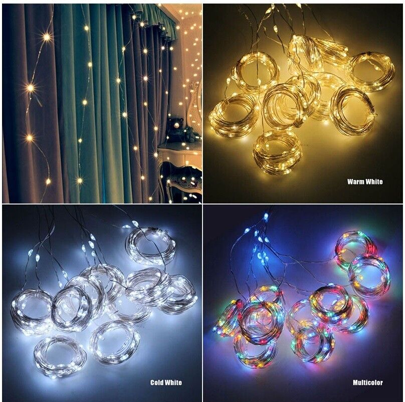 USB LED Window Curtain Fairy String Garden Lights Remote Copper Wire 3M XMAS UK