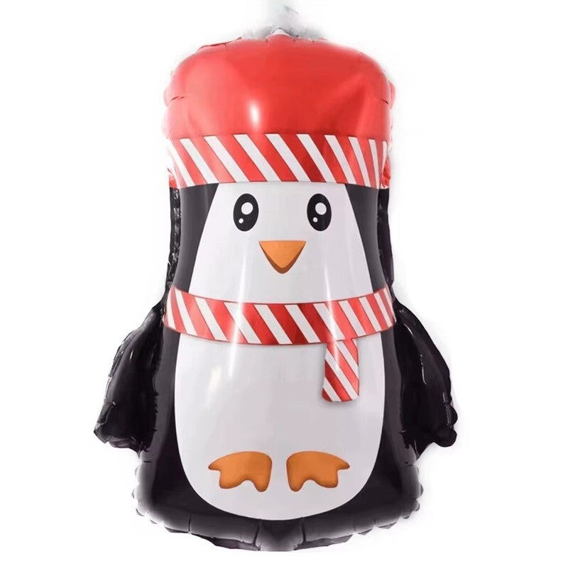 Christmas Balloons Penguin Set of 5 Father Merry Xmas Party Kids Helium Fun Xmas
