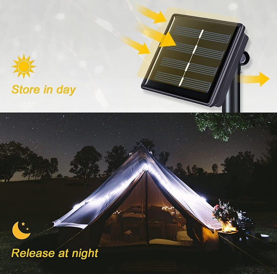 Solar LED Lights Waterproof Copper String Fairy Christmas Wedding Party Garden