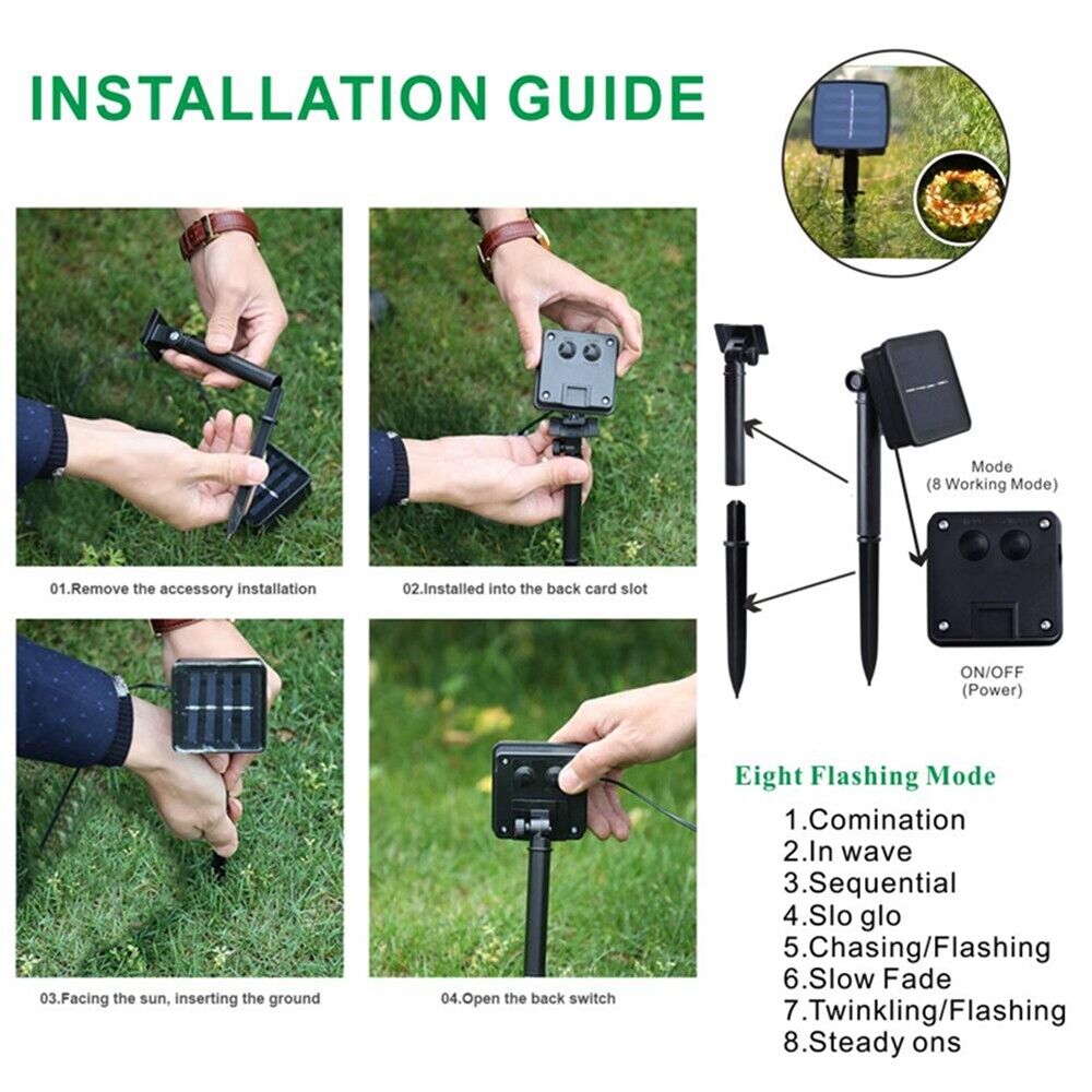 Solar Fairy Lights in Garden